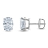 Thumbnail Image 1 of Oval-Cut Lab-Grown Diamond Solitaire Stud Earrings 1/2 ct tw 14K White Gold (F/SI2)