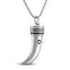 Thumbnail Image 3 of 1933 by Esquire Men's Black Diamond Horn Necklace 3/8 ct tw Sterling Silver 22"