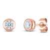 Thumbnail Image 2 of Certified Round-Cut Diamond Bezel-Set Solitaire Stud Earrings 1/2 ct tw 14K Rose Gold (I1/I)