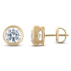 Thumbnail Image 1 of Certified Round-Cut Diamond Bezel-Set Solitaire Stud Earrings 1-1/2 ct tw 14K Yellow Gold (I1/I)