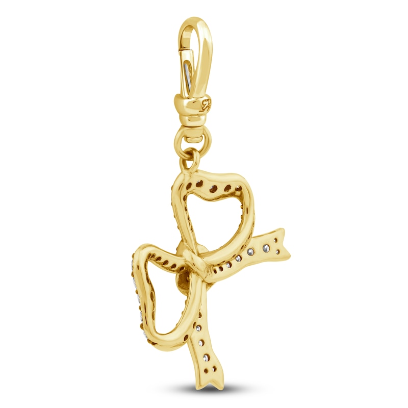 Main Image 3 of Charm'd by Lulu Frost Diamond Bow Charm 1/2 ct tw 10K Yellow Gold