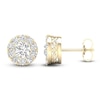Thumbnail Image 1 of Lab-Grown Diamond Halo Stud Earrings 1-1/2 ct tw 14K Yellow Gold