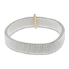Thumbnail Image 3 of ZYDO Diamond Mesh Stretch Bracelet 1/10 ct tw Stainless Steel & 18K Yellow Gold 6.5"