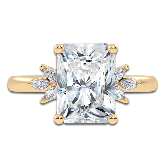 Yellow Moissanite Engagement Rings Jared Jared Oval-Cut Lab-Grown