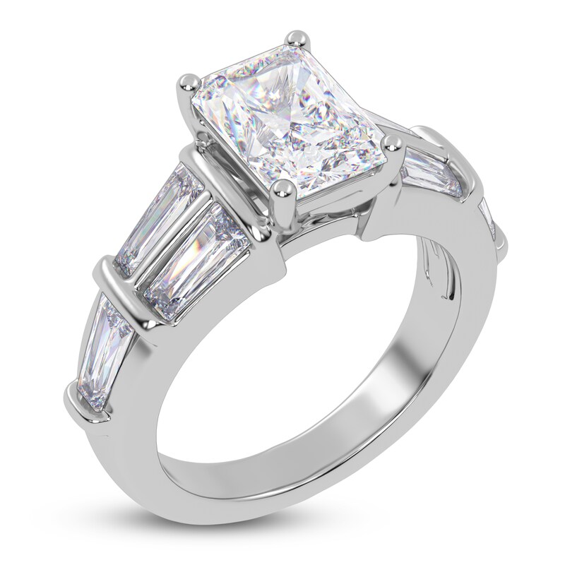 Main Image 2 of Emerald-Cut Created By Jared Studio Lab-Grown Diamond Engagement Ring 3-1/2 ct tw 14K White Gold
