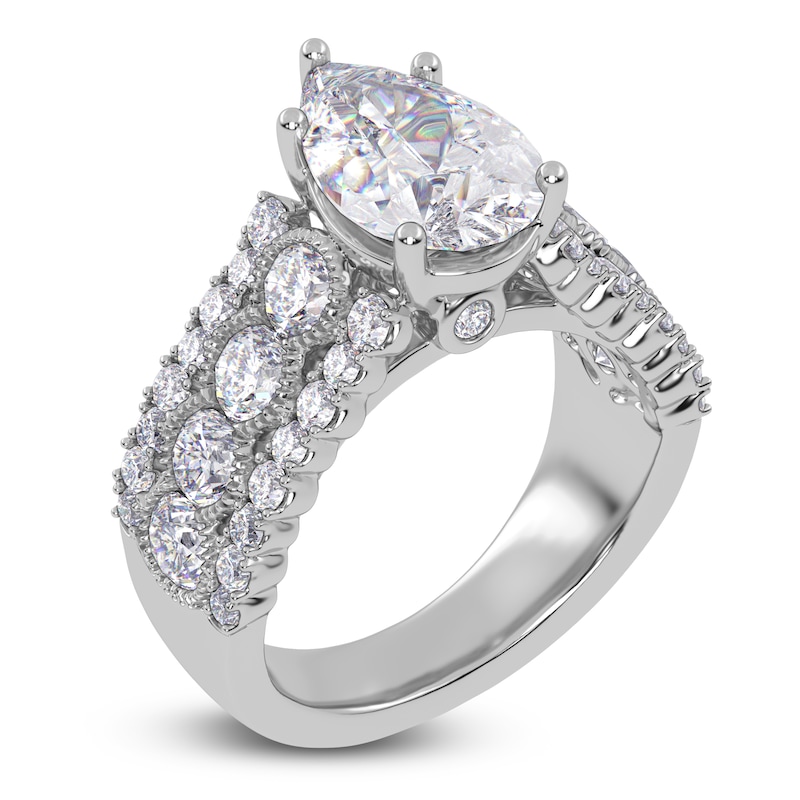 Main Image 2 of Pear-Shaped Created By Jared Studio Lab-Grown Diamond Engagement Ring 3-3/4 ct tw 14K White Gold