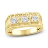 Thumbnail Image 1 of Men's Diamond Three-Stone Weave Ring 1/4 ct tw 10K Yellow Gold