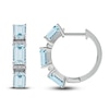 Thumbnail Image 2 of Octagon-Cut Natural Aquamarine Earrings 1/20 ct tw 14K White Gold