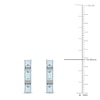 Thumbnail Image 4 of Octagon-Cut Natural Aquamarine Earrings 1/20 ct tw 14K White Gold