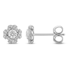 Thumbnail Image 1 of Unspoken Diamond Halo Stud Earrings 1/4 ct tw 14K White Gold