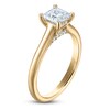 Thumbnail Image 2 of Princess-Cut Lab-Grown Diamond Solitaire Plus Engagement Ring 1 ct tw 18K Yellow Gold (VS2/F)