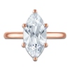Thumbnail Image 3 of Marquise-Cut Lab-Grown Diamond Solitaire Plus Engagement Ring 3 ct tw 18K Rose Gold (VS2/F)