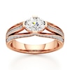 Thumbnail Image 1 of J'Lure Lab-Grown Diamond Oval Step-Cut Engagement Ring 1-3/8 ct tw 18K Rose Gold