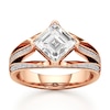 Thumbnail Image 1 of J'Lure Lab-Grown Diamond Carre Step-Cut Engagement Ring 2-3/8 ct tw 18K Rose Gold
