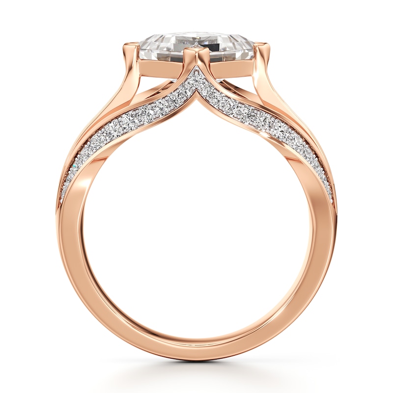 Main Image 2 of J'Lure Lab-Grown Diamond Carre Step-Cut Engagement Ring 2-3/8 ct tw 18K Rose Gold
