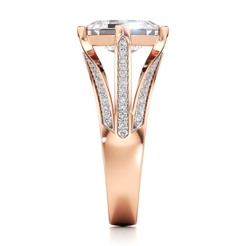 Main Image 3 of J'Lure Lab-Grown Diamond Carre Step-Cut Engagement Ring 2-3/8 ct tw 18K Rose Gold