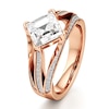Thumbnail Image 4 of J'Lure Lab-Grown Diamond Carre Step-Cut Engagement Ring 2-3/8 ct tw 18K Rose Gold