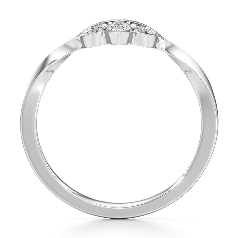 Main Image 2 of J'Lure Lab-Grown Diamond Scalloped Wedding Band 1/5 ct tw 18K White Gold