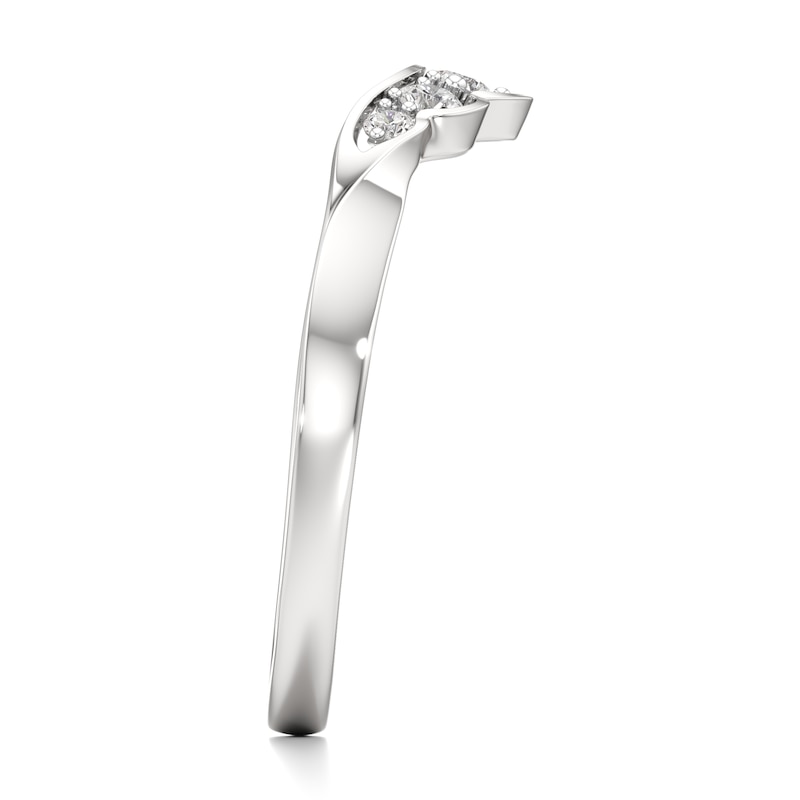 Main Image 3 of J'Lure Lab-Grown Diamond Scalloped Wedding Band 1/5 ct tw 18K White Gold