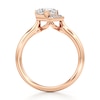 Thumbnail Image 2 of J'Lure Square-Emerald Step-Cut Lab-Grown Diamond Half-Halo Engagement Ring 1 ct tw 18K Rose Gold