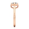 Thumbnail Image 3 of J'Lure Square-Emerald Step-Cut Lab-Grown Diamond Half-Halo Engagement Ring 1 ct tw 18K Rose Gold