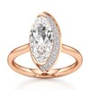 Thumbnail Image 1 of J'Lure Moval Old-Cut Lab-Grown Diamond Half-Halo Engagement Ring 2 ct tw 18K Rose Gold