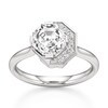 Thumbnail Image 1 of J'Lure Octagon Step-Cut Lab-Grown Diamond Half-Halo Engagement Ring 2 ct tw 18K White Gold