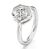 Thumbnail Image 4 of J'Lure Octagon Step-Cut Lab-Grown Diamond Half-Halo Engagement Ring 2 ct tw 18K White Gold