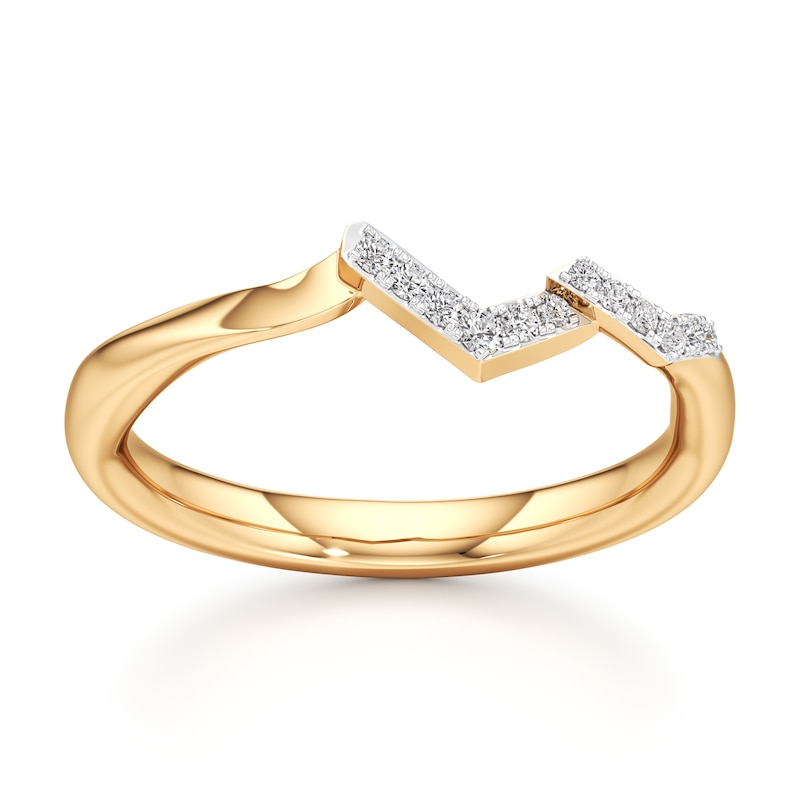 Main Image 1 of J'Lure Lab-Grown Diamond Wedding Band 1/15 ct tw 18K Yellow Gold
