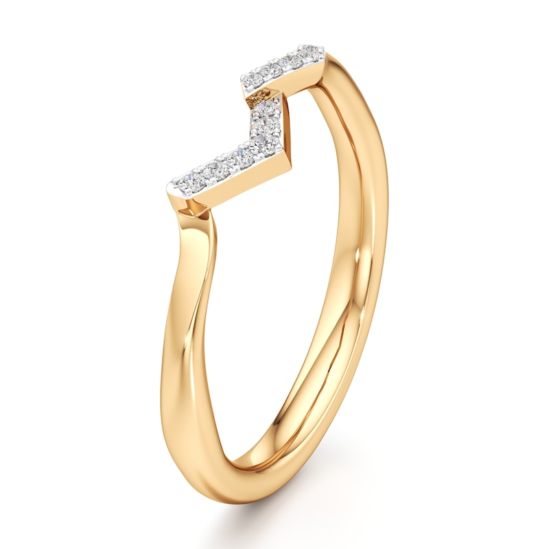 Main Image 4 of J'Lure Lab-Grown Diamond Wedding Band 1/15 ct tw 18K Yellow Gold