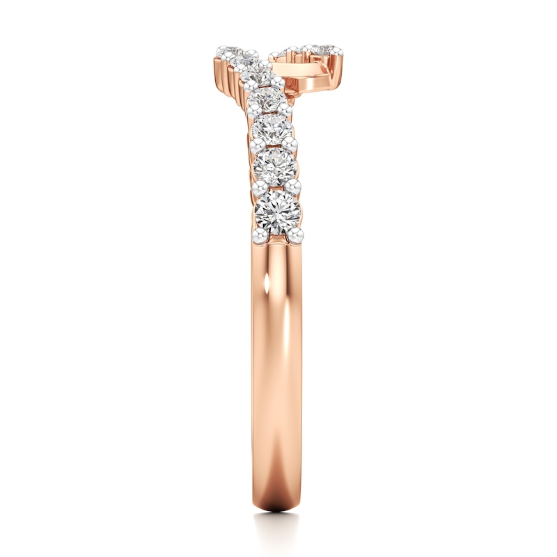 Main Image 3 of J'Lure Lab-Grown Diamond Contour Wedding Band 1/3 ct tw 18K Rose Gold