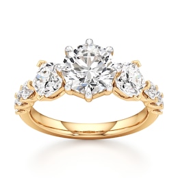 J'Lure Octagon Brilliant-Cut Lab-Grown Diamond Engagement Ring 3-1/2 ct tw 18K Yellow Gold