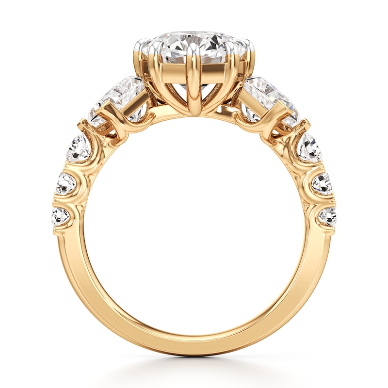 Main Image 2 of J'Lure Octagon Brilliant-Cut Lab-Grown Diamond Engagement Ring 3-1/2 ct tw 18K Yellow Gold