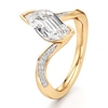 Thumbnail Image 4 of J'Lure Leaf Step-Cut Lab-Grown Diamond Bypass Engagement Ring 2-1/6 ct tw 18K Yellow Gold
