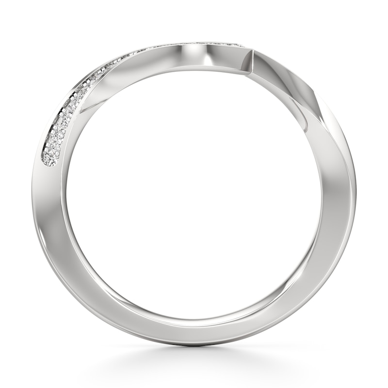 Main Image 2 of J'Lure Lab-Grown Diamond Contour Wedding Band 1/6 ct tw 18K White Gold