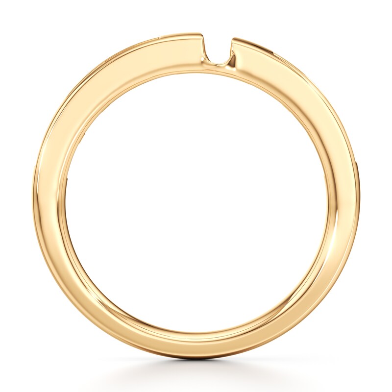 Main Image 2 of J'Lure Baguette-Cut Lab-Grown Diamond Contour Wedding Band 1/3 ct tw 18K Yellow Gold