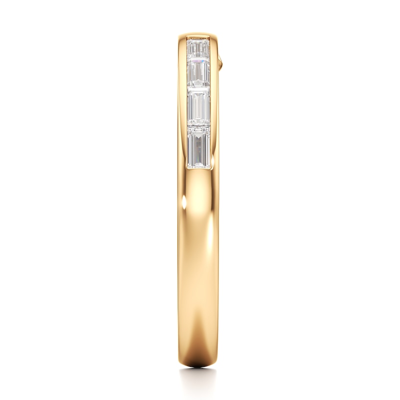 Main Image 3 of J'Lure Baguette-Cut Lab-Grown Diamond Contour Wedding Band 1/3 ct tw 18K Yellow Gold