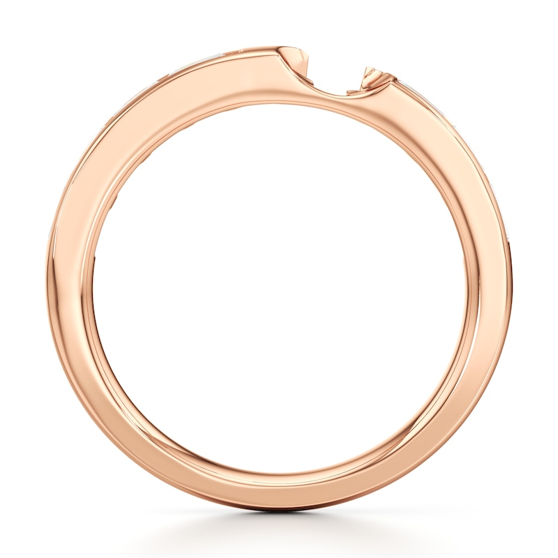 Main Image 2 of J'Lure Baguette-Cut Lab-Grown Diamond Contour Wedding Band 1/3 ct tw 18K Rose Gold
