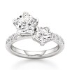 Thumbnail Image 1 of J'Lure Pentagon Brilliant-Cut Two-Stone Lab-Grown Diamond Engagement Ring 3-1/3 ct tw 18K White Gold