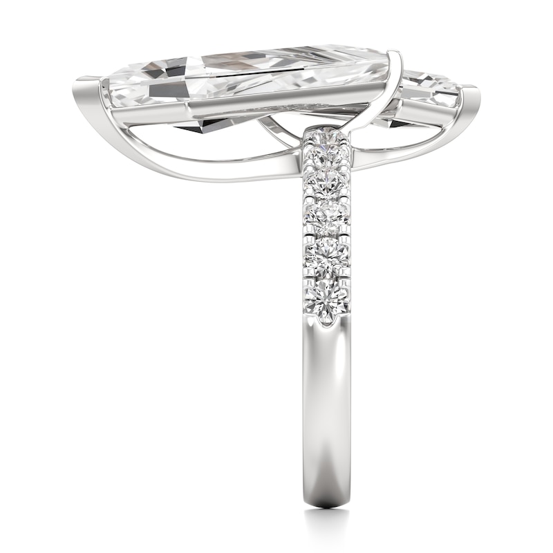 Main Image 3 of J'Lure Kite Step-Cut Two-Stone Lab-Grown Diamond Engagement Ring 4-3/4 ct tw 18K White Gold