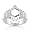 Thumbnail Image 1 of J'Lure Hexagon Portrait-Cut Lab-Grown Diamond Engagement Ring 3-3/8 ct tw 18K White Gold