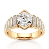 Thumbnail Image 1 of J'Lure Hexagon Step-Cut Lab-Grown Diamond Engagement Ring 2-3/8 ct tw 18K Yellow Gold