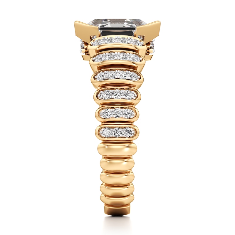 Main Image 3 of J'Lure Hexagon Step-Cut Lab-Grown Diamond Engagement Ring 2-3/8 ct tw 18K Yellow Gold