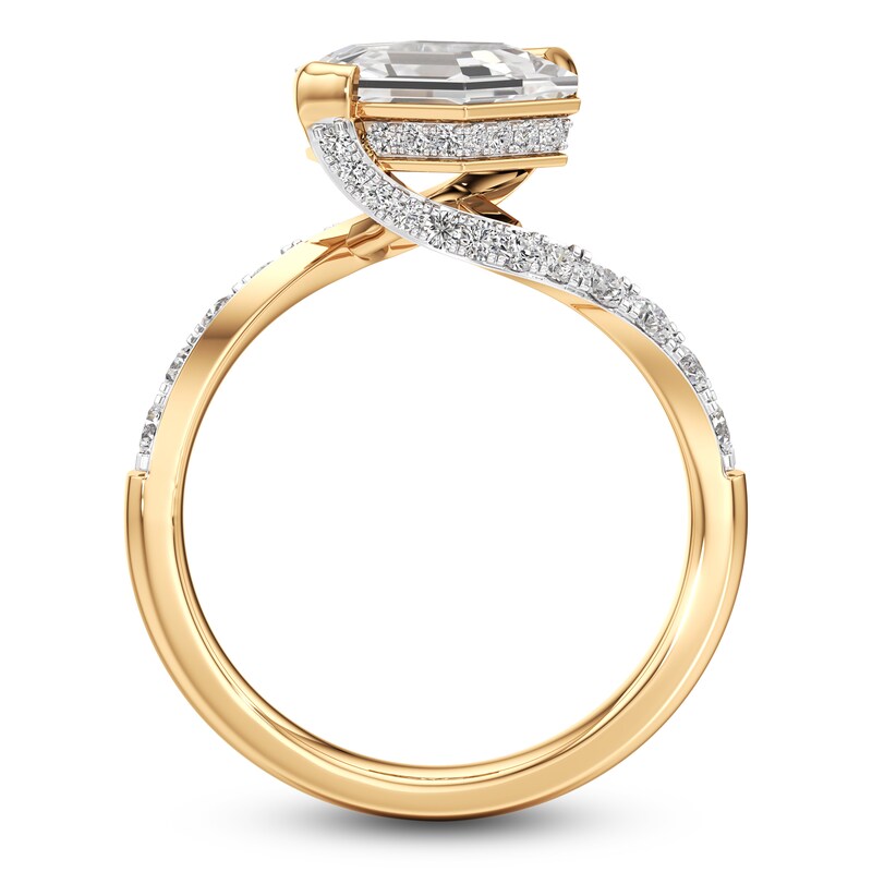 Main Image 4 of J'Lure Hexagon Portrait-Cut Lab-Grown Diamond Engagement Ring 2-1/2 ct tw 18K Yellow Gold