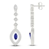 Thumbnail Image 3 of Marquise-Cut Blue Lab-Created Sapphire & White Lab-Created Sapphire Drop Earrings Sterling Silver