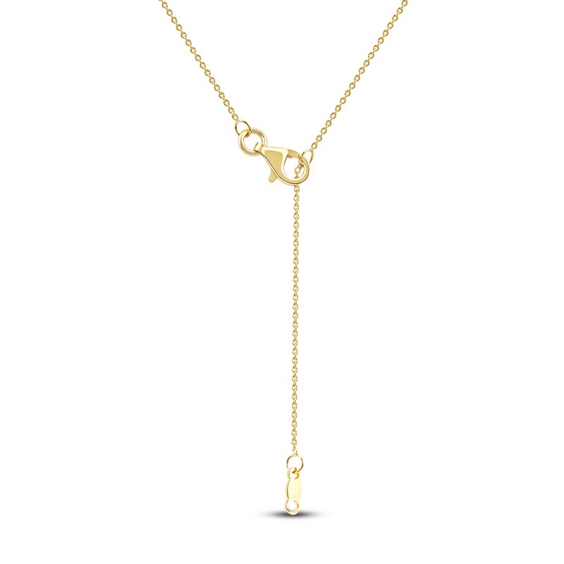 Main Image 5 of Natural Ruby & Diamond Heart Pendant Necklace 1/15 ct tw 14K Yellow Gold