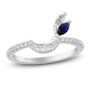 Thumbnail Image 1 of ArtCarved Marquise-Cut Diamond & Natural Blue Sapphire Anniversary Ring 1/4 ct tw 14K White Gold