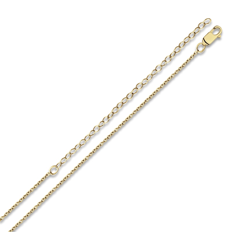 Main Image 3 of Diamond Accent Script Nameplate Necklace 10K Yellow Gold 18"