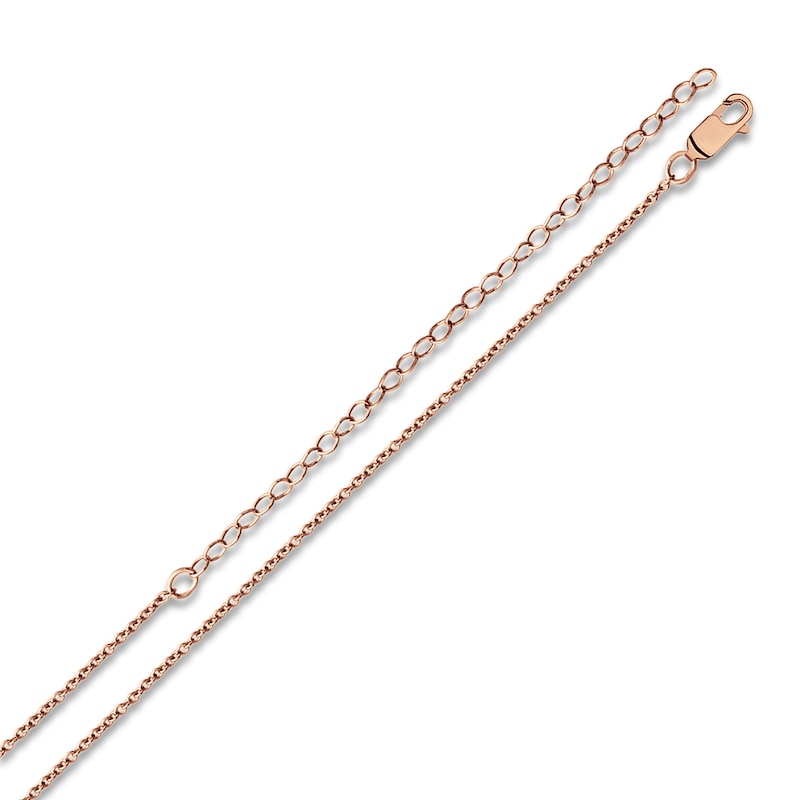 Main Image 3 of Block Name Necklace 14K Rose Gold-Plated Sterling Silver 18"