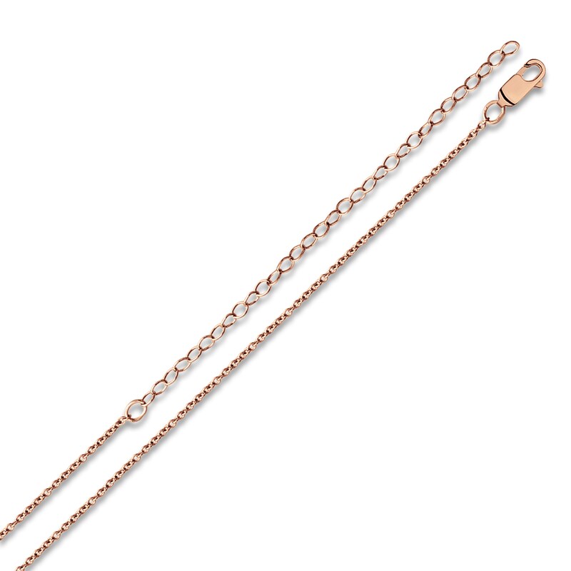 Main Image 3 of Initial Heart Necklace 14K Rose Gold-Plated Sterling Silver 18"
